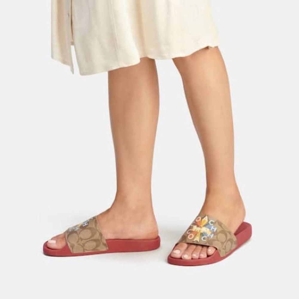 NWT Coach Uli Sport Slide With Floral Print size US7 - Picture 2 of 8